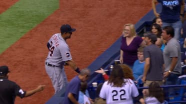 EAT IT! Miguel Cabrera attempts to force-feed Brayan Peña 