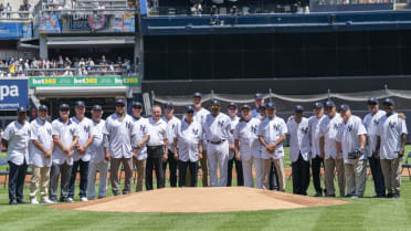 Core Four in the building. #yankees #mlb #baseball #oldtimersday