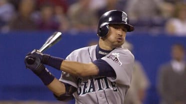 Seattle Mariners' Ichiro Suzuki leaves the batter's box in the seventh  inning against the Anaheim Angels on Thursday, Sept. 16, 2004, in Seattle.  Suzuki was thrown out on the play. The Angels