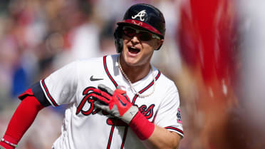 Cleveland, United States . 01st Sep, 2021. Atlanta Braves center fielder Joc  Pederson (22) smiles during an MLB regular season game against the Los  Angeles Dodgers, Wednesday, September 1, 2021, in Los