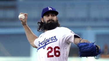 Los Angeles, United States. 20th Apr, 2022. Los Angeles Dodgers pitcher  Tony Gonsolin (26) pitches the ball during an MLB regular season game  against the Atlanta Braves, Wednesday, April 20th, 2022, in