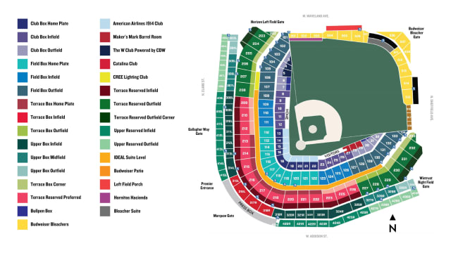 Wrigley Field Seating and Gate Map | Chicago Cubs