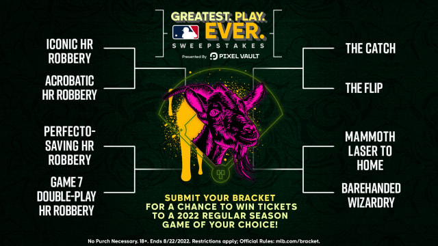 The greatest baseball play of all-time bracket