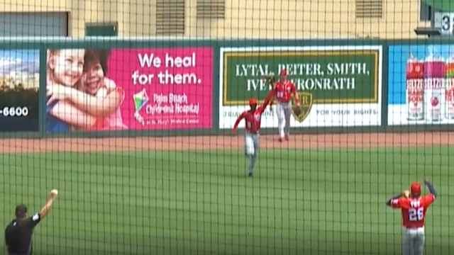 Nationals team up for epic home run robbery