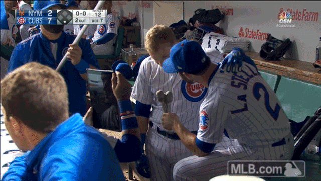 Avila hits Happ with boom mic