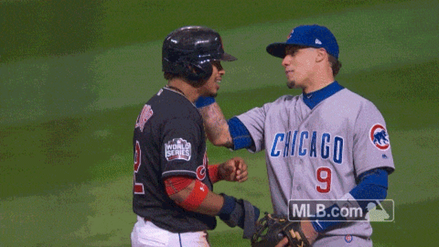 Francisco Lindor And Javier Baez S Friendly Encounter At Second Was A Fun Game 1 Moment Mlb Com