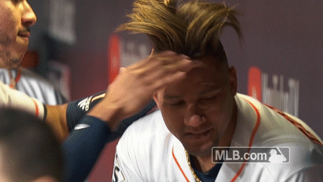 Watch the Astros appreciate Yuli Gurriel's fresh haircut after his