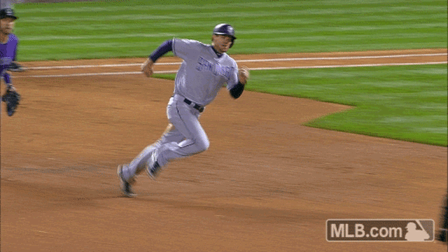 Wil Myers legs out a triple to complete cycle