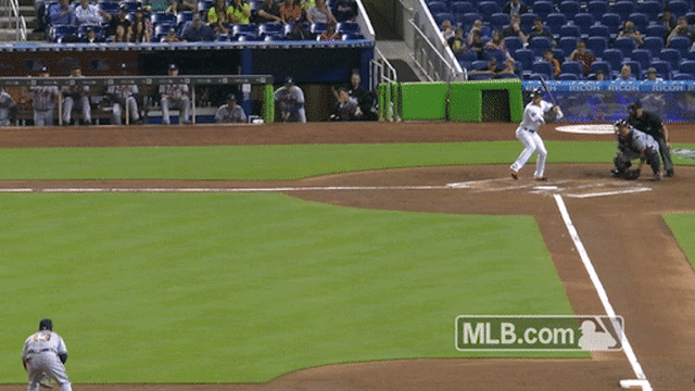 J.T. Riddle gets first hit on bouncing pitch