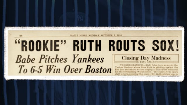 Babe Ruth's final starts as a pitcher