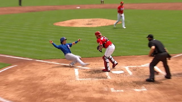Tony Wolters' steal of home overturned by replay review