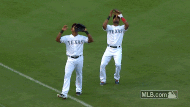 GIF TEX Beltre & Andrus Antics 91715