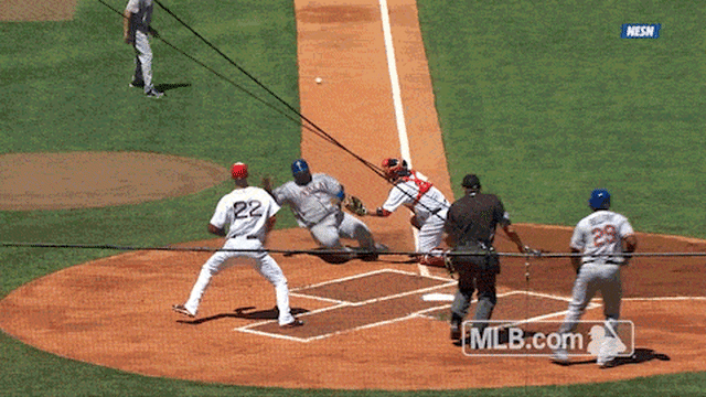 Fielder tumbles into home, Beltre helps him up