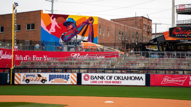 New Jackie mural overlooks Tulsa ballpark