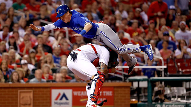 Ex Cub Chris Coghlan flies over Molina's tag. Nice. - Cubby-Blue