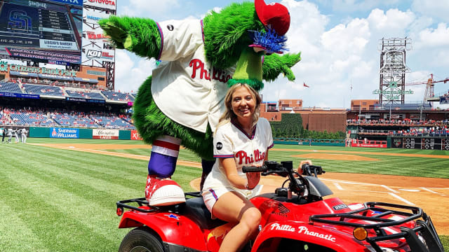 Phillies Ballgirls reveal new uniform at Macy's Center City Philadelphia,  USA - 03.08.12 Stock Photo - Alamy