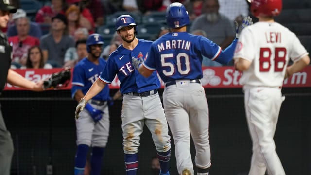 Peters Hits 2 HRs, Allard Ends Skid as Rangers Beat A's 7-4 – NBC 5  Dallas-Fort Worth