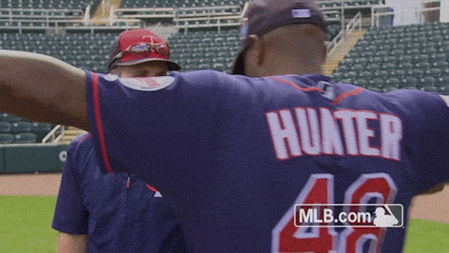 Torii Hunter Jr. replaced Mike Trout with his dad watching