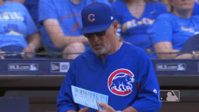 Joe Maddon uses his card to make a change