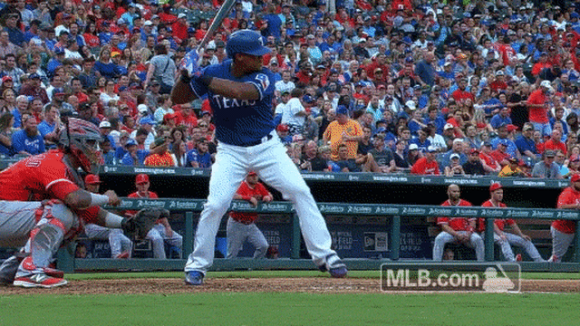 Beltre one-kneed home run