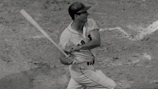 Back from the military, Ted Williams hits the first spring