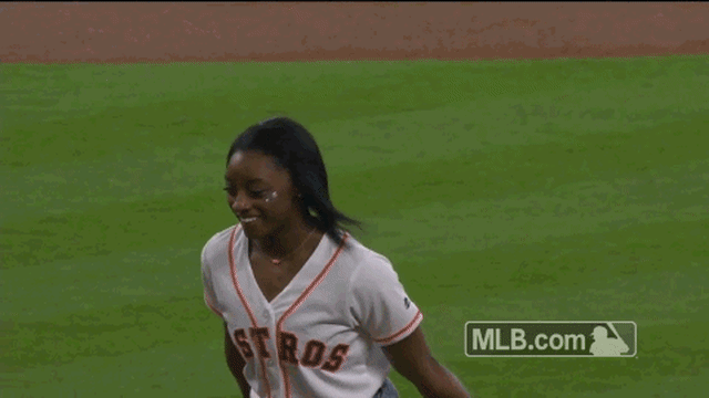 Simone Biles First Pitch