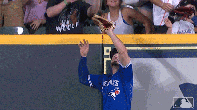 Grichuk makes great catch and fan thinks he caught it