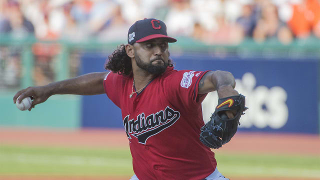 Danny Salazar rocks the Ricky 'Wild Thing' Vaughn look at Indians