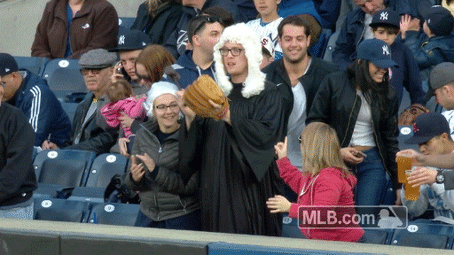 The verdict is in: Aaron Judge's fan club members wore judge costumes to  Yankee Stadium