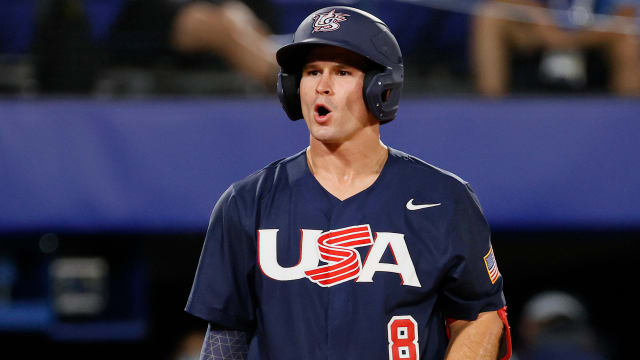 Former Florida baseball player Mark Kolozsvary stars for Team USA