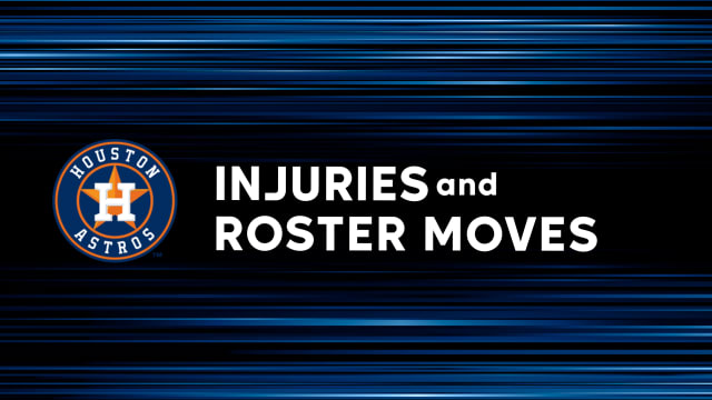 Astros injuries and roster moves