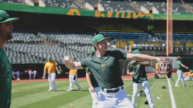 No. 56 Draft pick signs with hometown A's