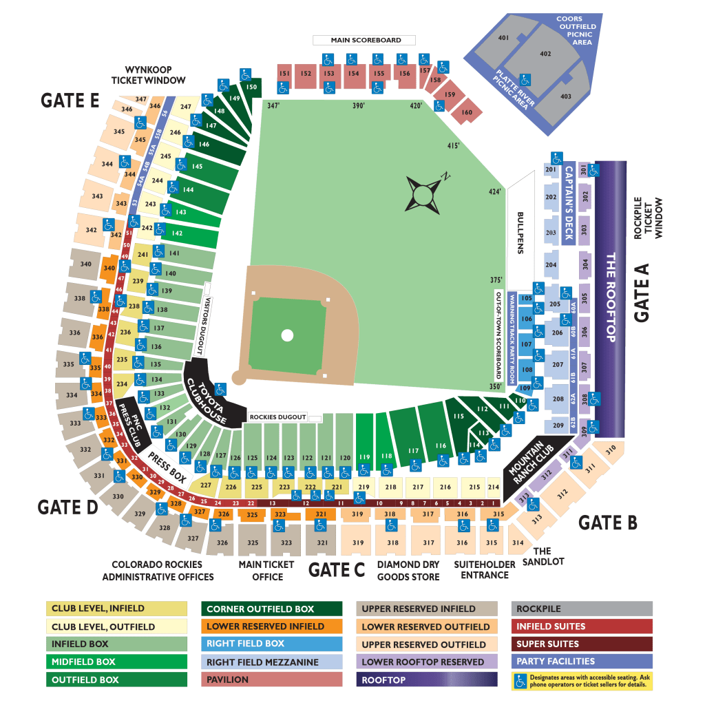 Coors Field Seating Chart 