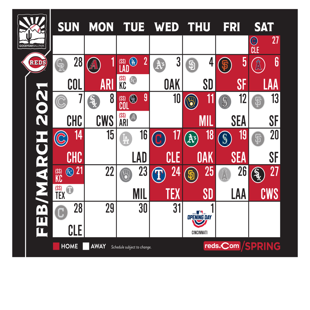 Printable Schedule | Cincinnati Reds