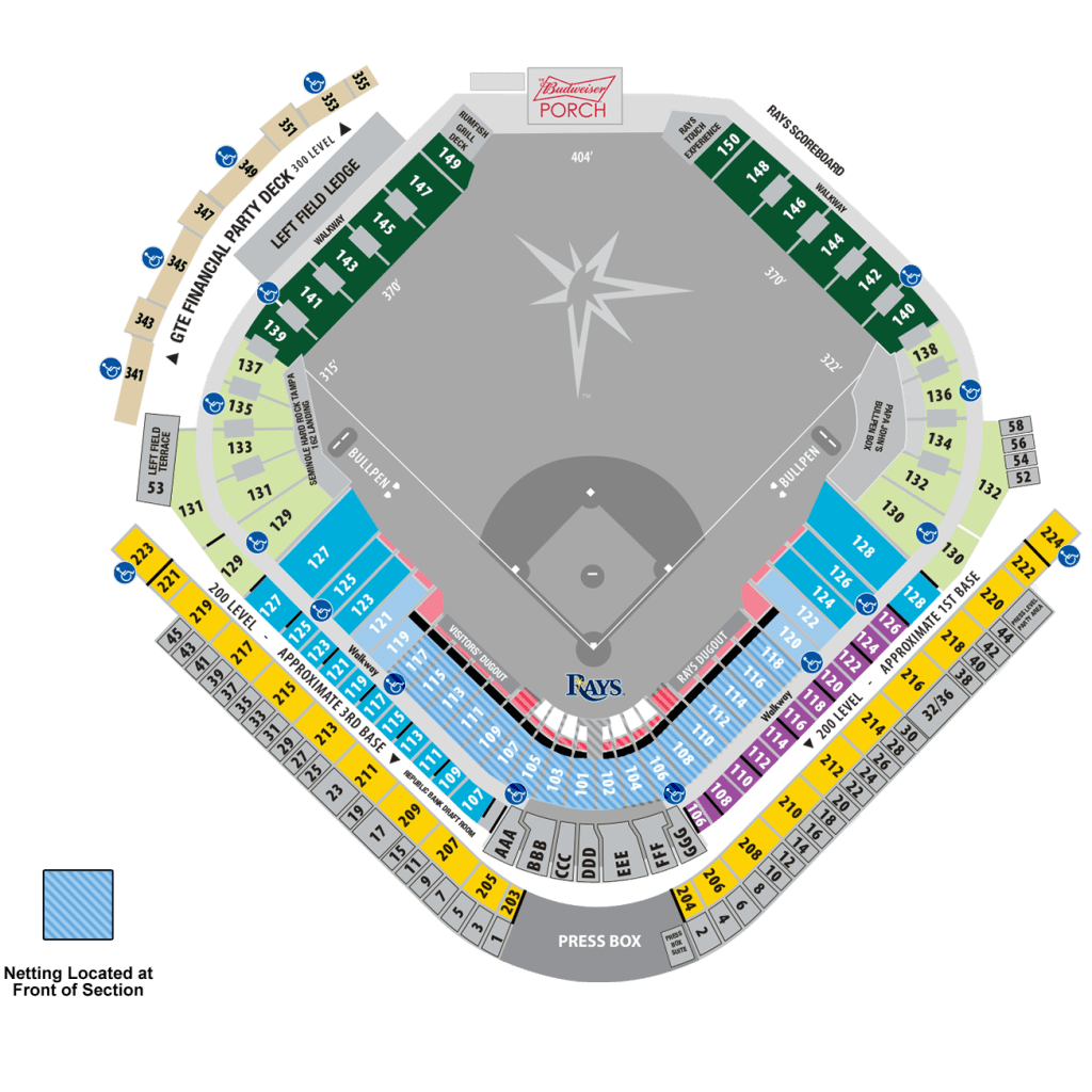 Seating Chart For Rays Stadium