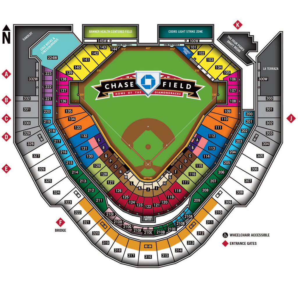 Chase Field Seating Map | Arizona Diamondbacks Chase Field Seating Map | Arizona Diamondbacks
