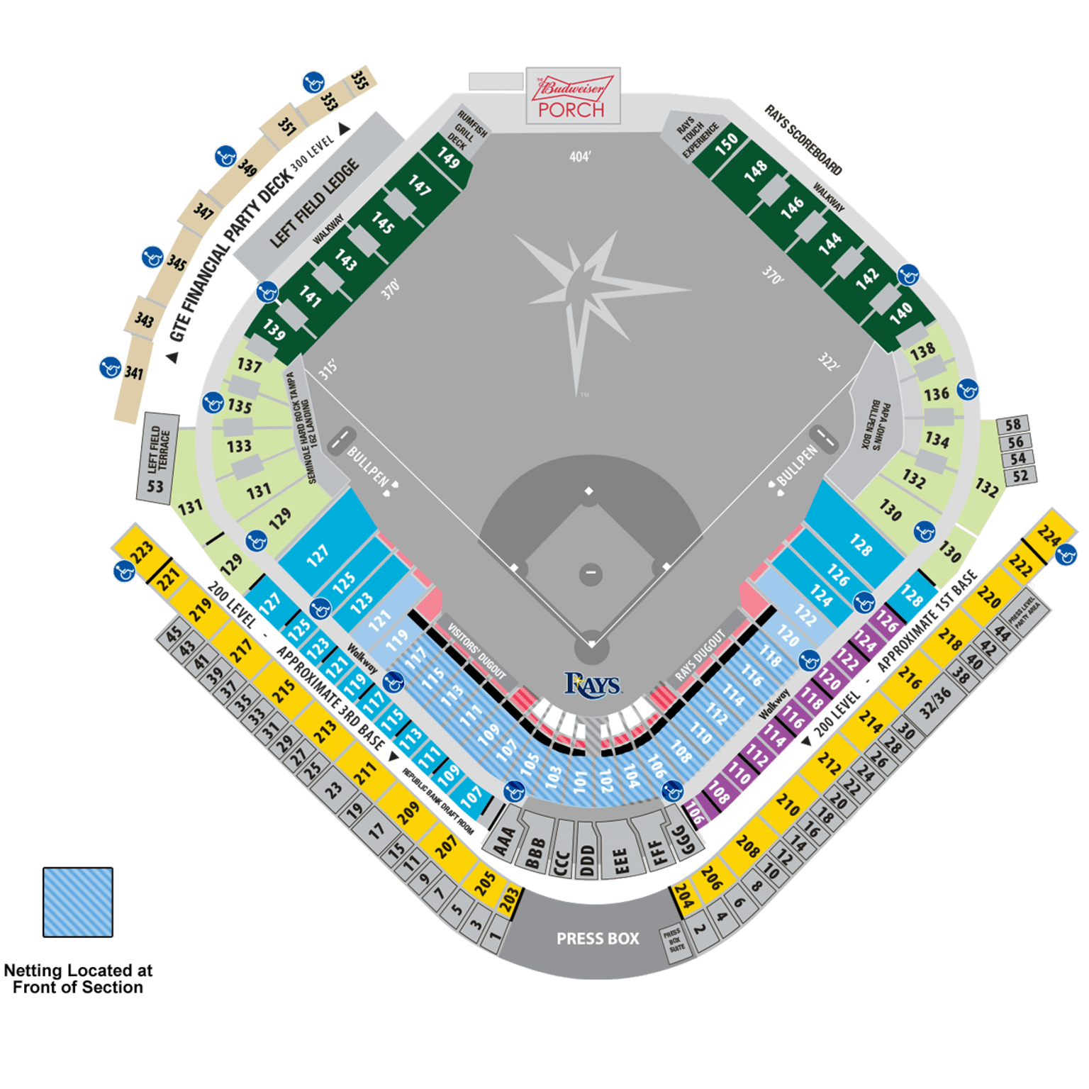 Tampa Bay Rays Stadium Seating Map Two Birds Home