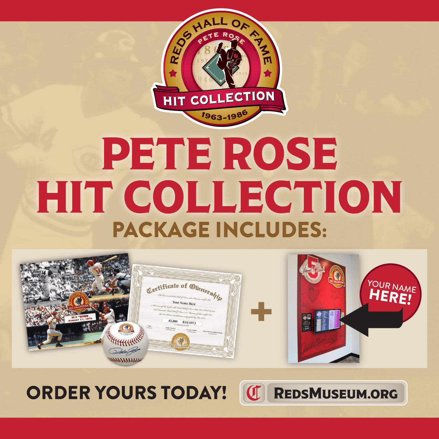 Pete Rose Legend Cincinnati Reds Career Commemorative Poster