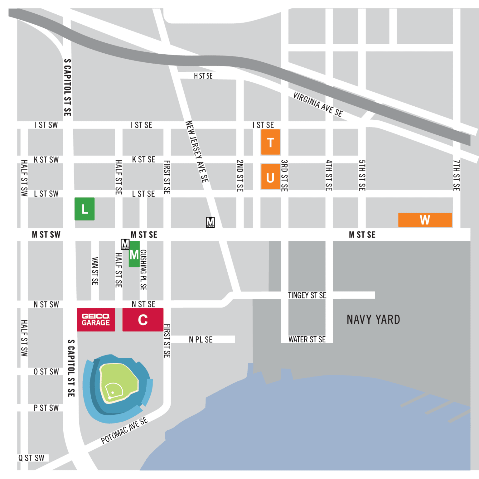 Driving and Parking | Transportation | Ballpark | Washington Nationals