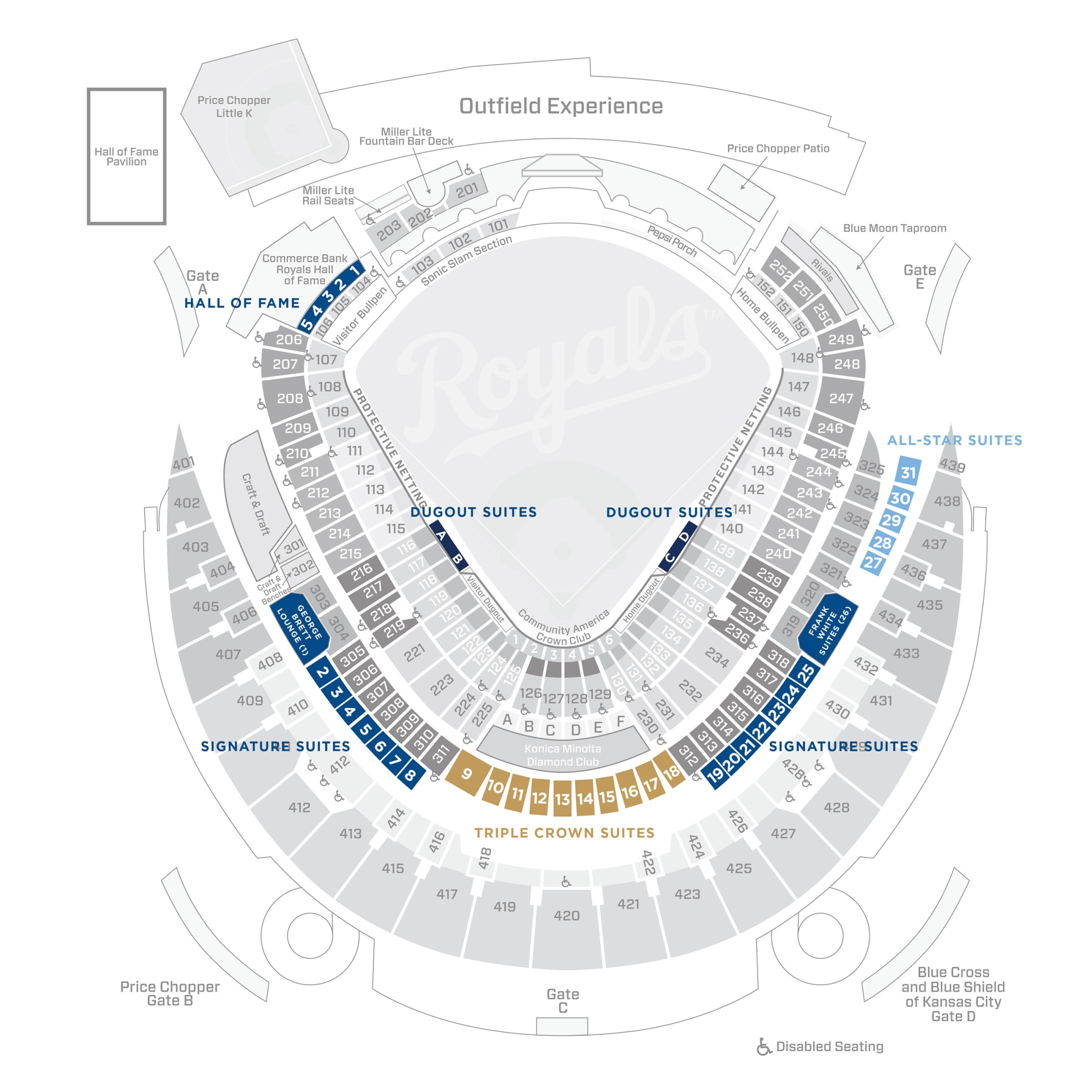 The Royals Authentics Shop is located at Kauffman Stadium inside Gate B.