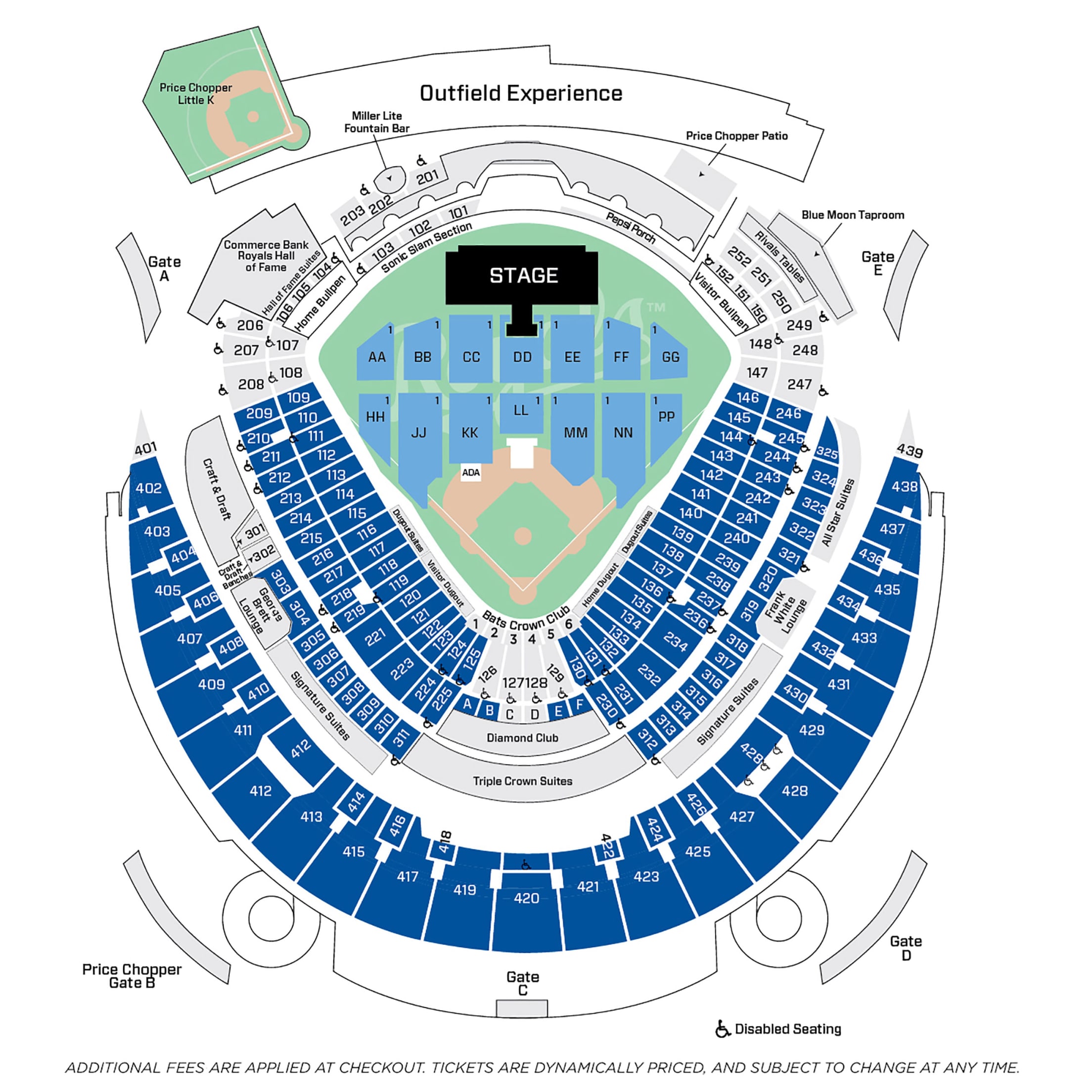 Kauffman Stadium Seating Chart View Cabinets Matttroy