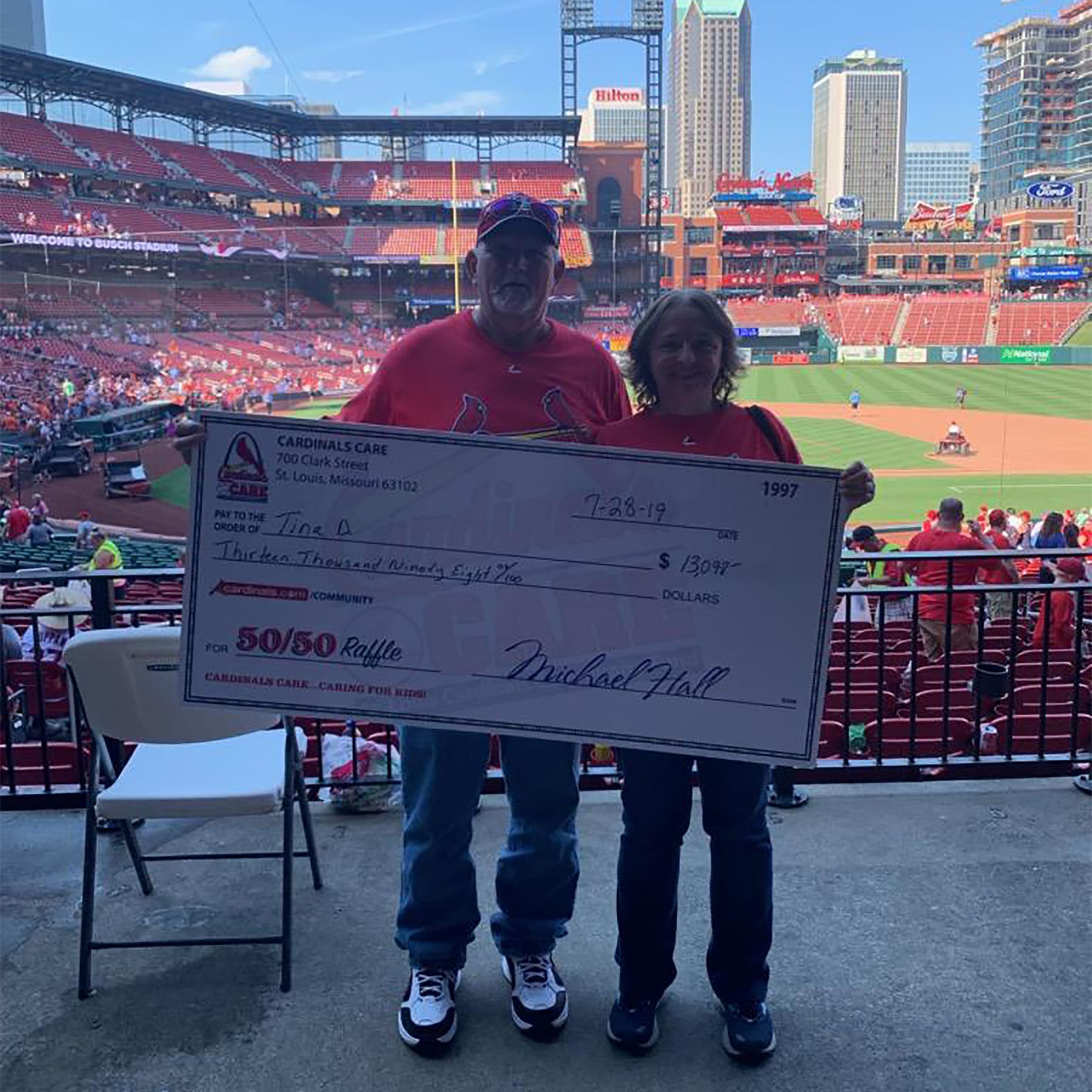 Cardinals Care 50/50 Raffle Winner Photos