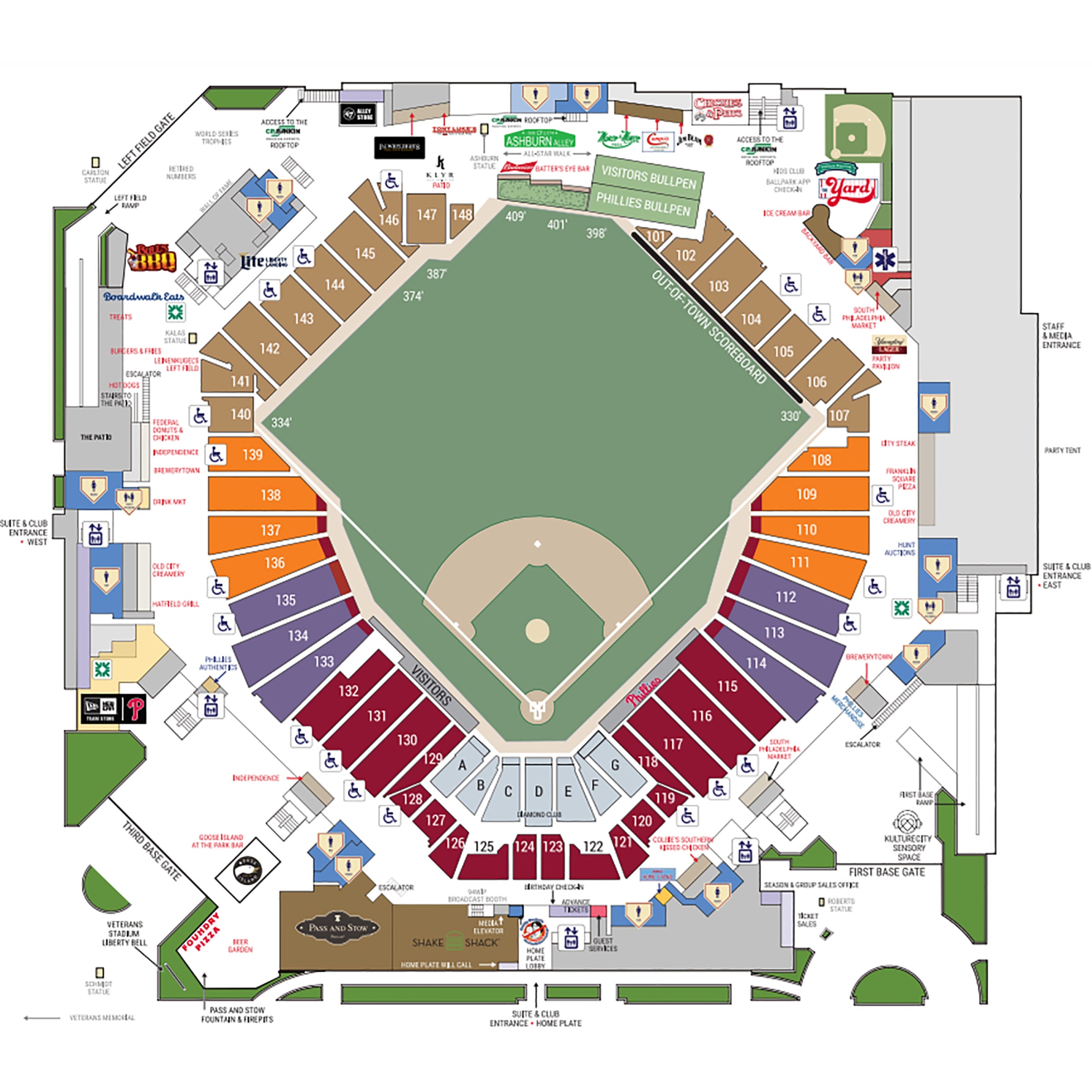 Citizens Bank Park Seating Chart Baseball Two Birds Home