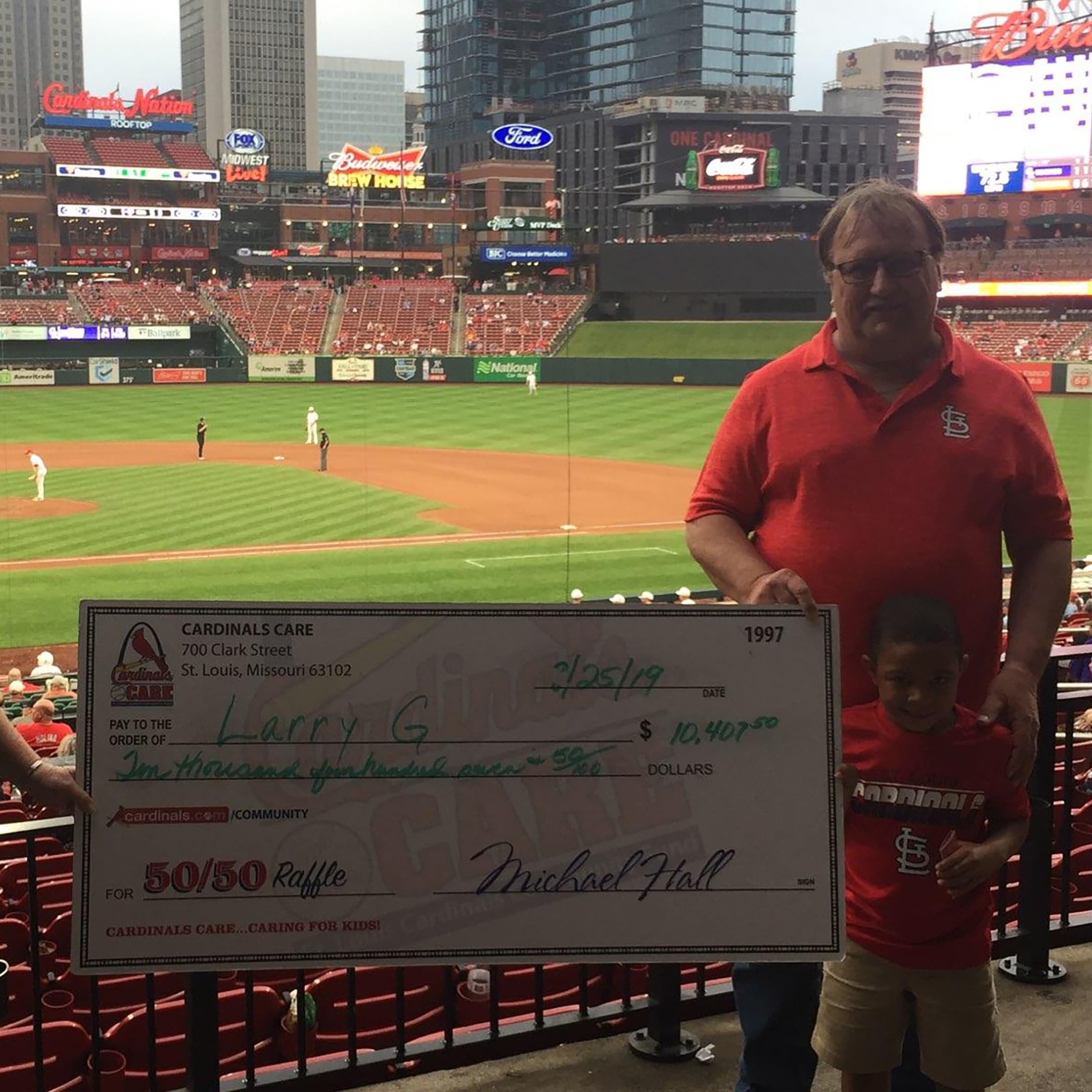 Cardinals Care 50/50 Raffle Winner Photos