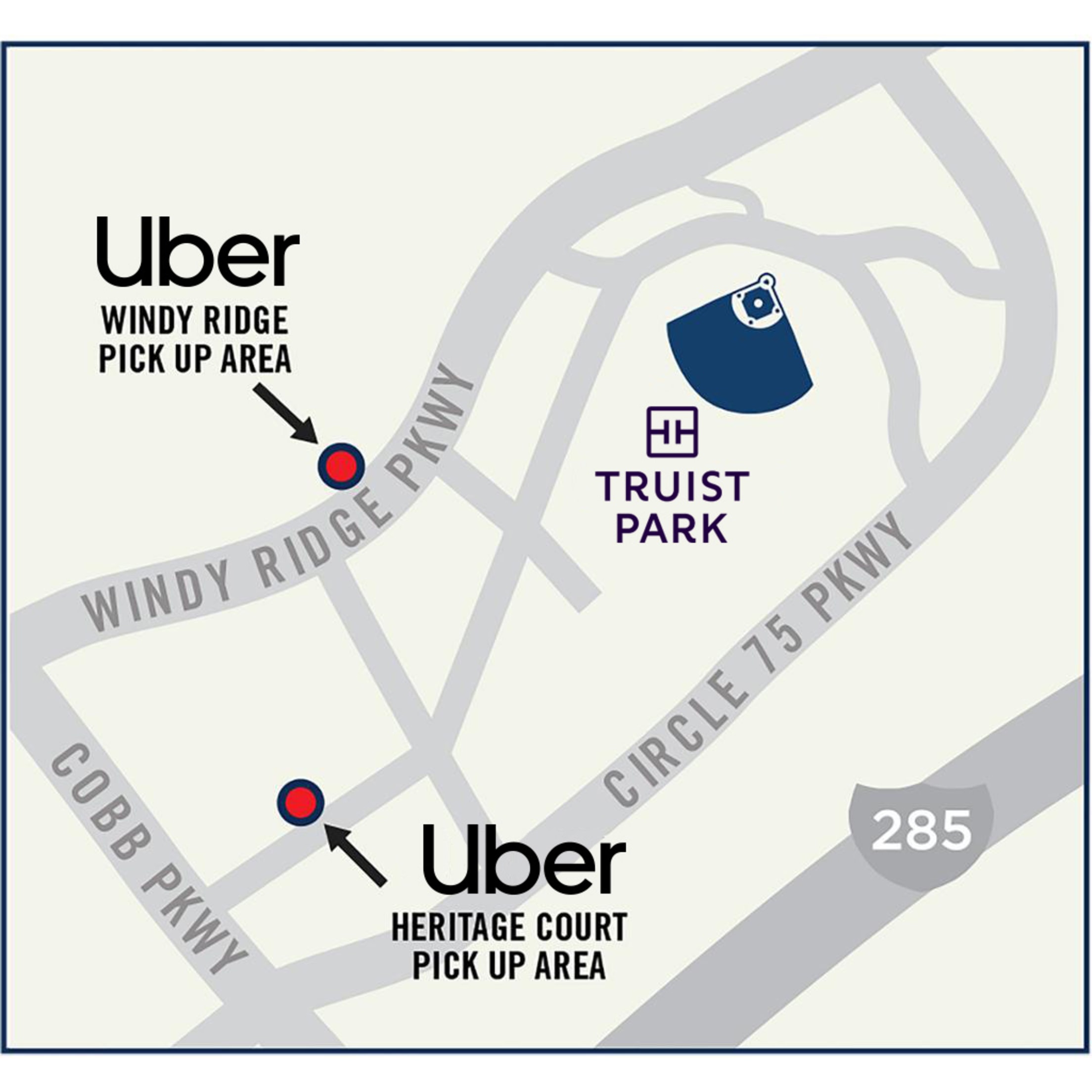 Ride with Uber Truist Park Atlanta Braves