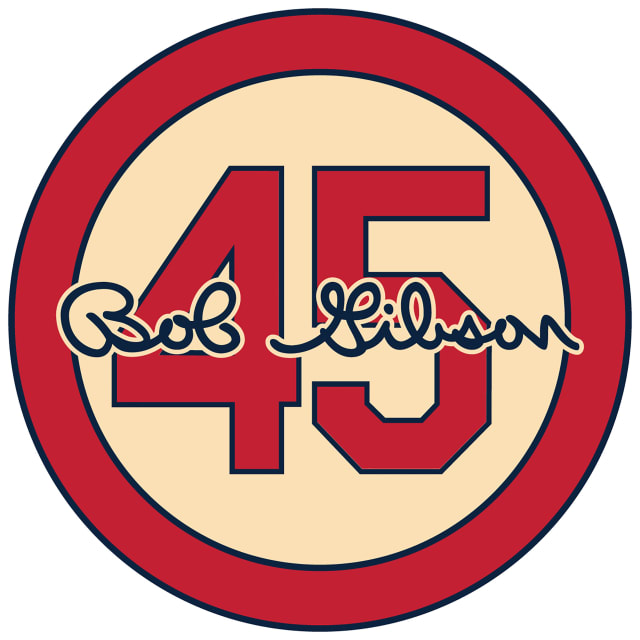 Bob Gibson 45 Memorial Patch BLUE VERSION St. Louis Cardinals 