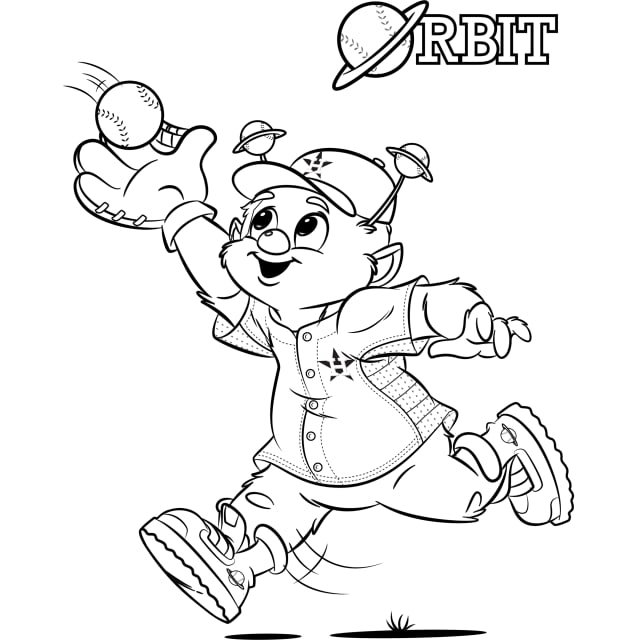 Houston Astros Logo Coloring Page for Kids - Free MLB Printable Coloring  Pages Online for Kids 