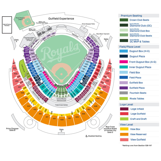 Kauffman Stadium Seating Map Kauffman Stadium Seating Map | Kansas City Royals