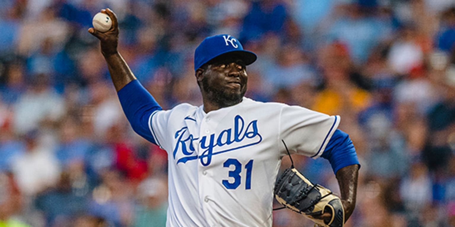 Kansas City, MO, USA. 13th Aug, 2021. Kansas City Royals relief pitcher  Domingo Tapia (31) delivers a pitch in relief at Kauffman Stadium in Kansas  City, MO. Cardinals defeated the Royals 6-0.