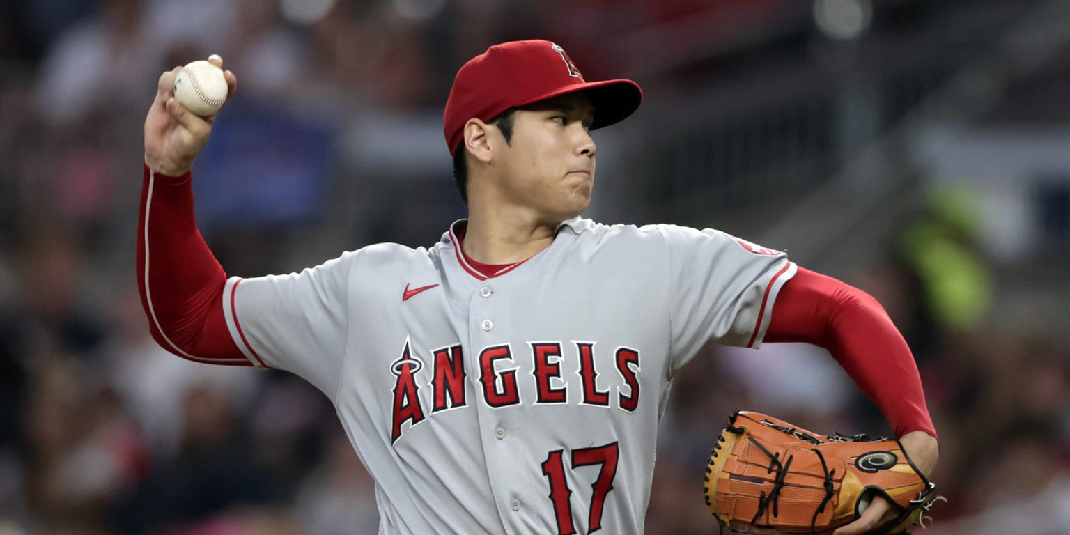 Los Angeles Angels' Shohei Ohtani stretches during a spring